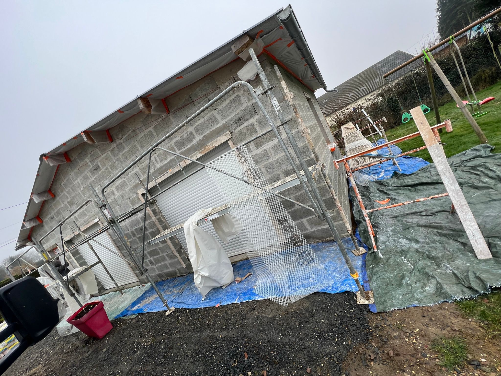 Ravalement façade maison - Avant